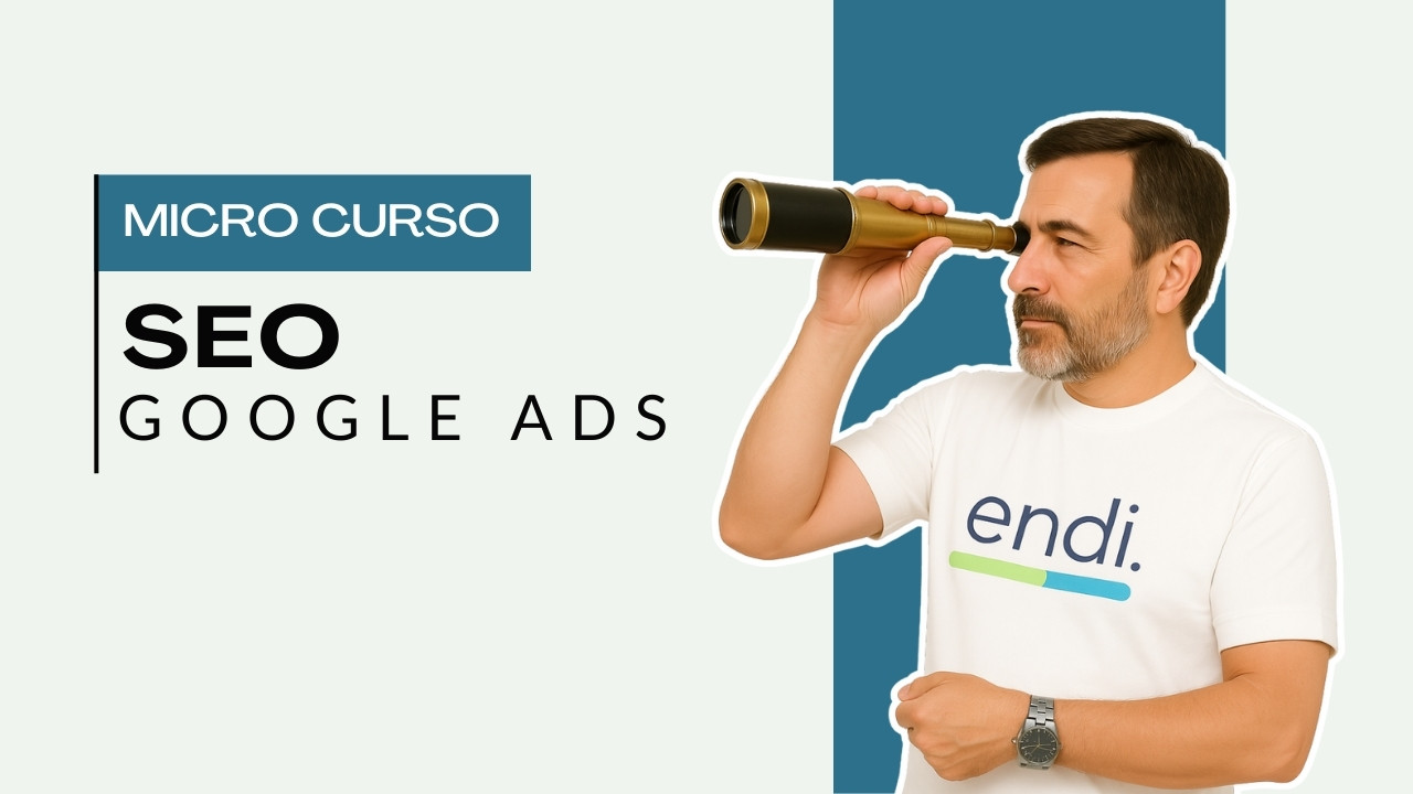 Persona presentando micro curso de SEO