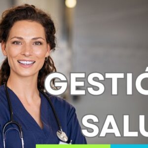 Folleto curso online gestiòn en salud, aparee una doctora