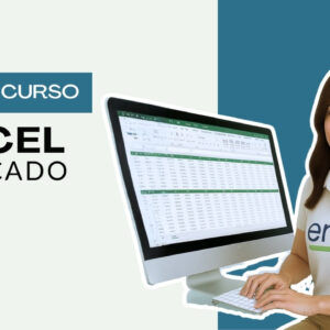 Persona anunciando micro curso online excel