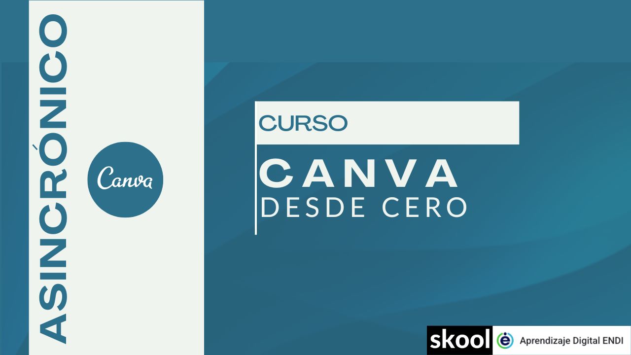 póster con curso de CANVA online