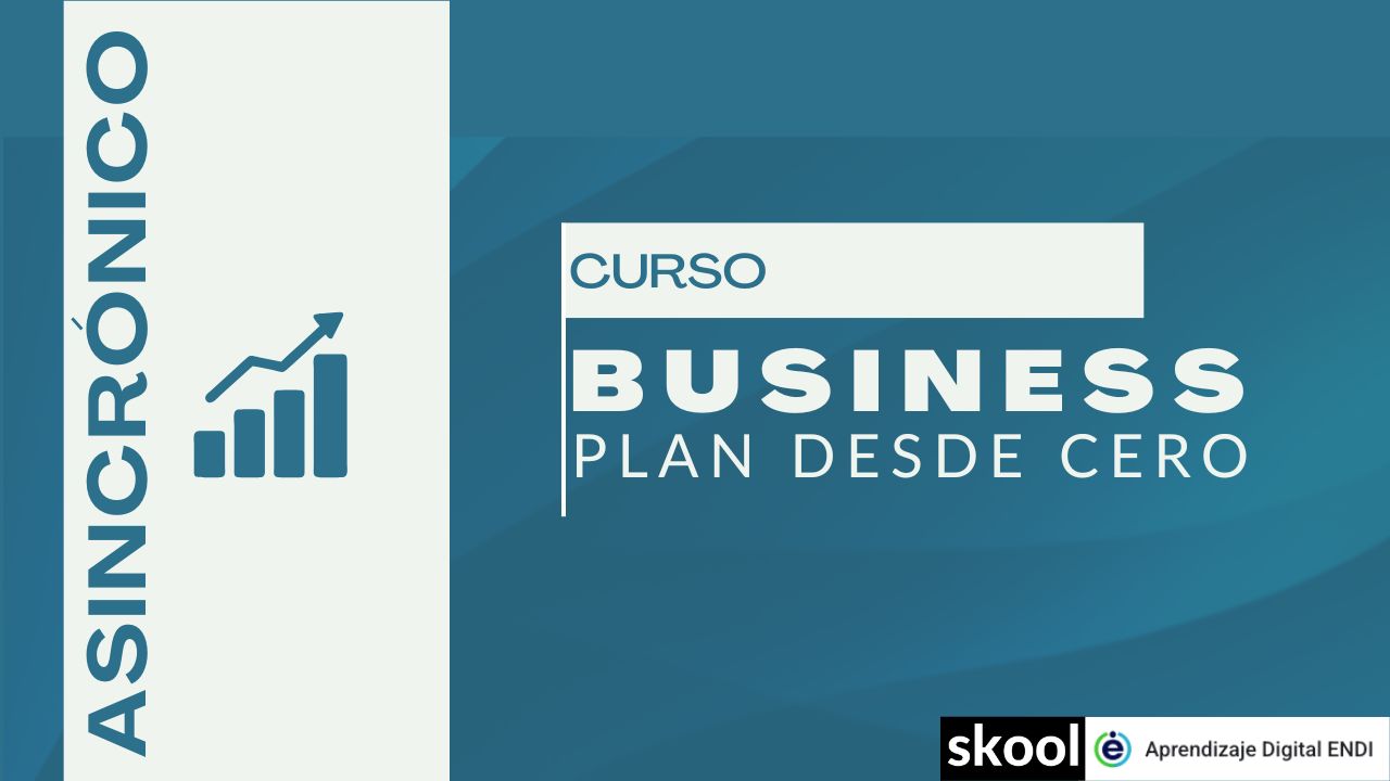 póster con curso de BUSINESS PLAN online