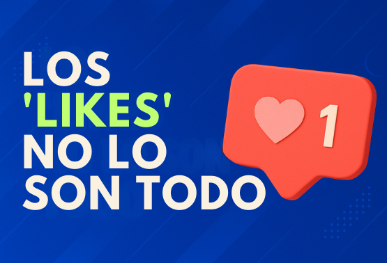 Afiche con un corazon, promocionando articulo para a usar las redes sociales y un curso online en vivo