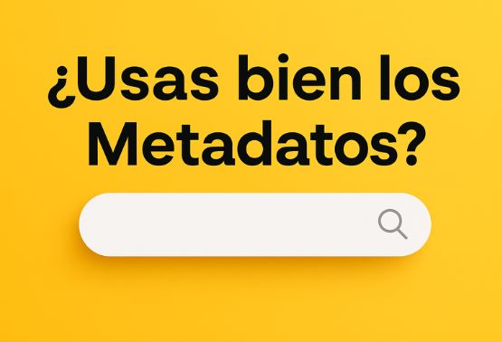 Icono amarillo con un buscador, haciendo referencia a un curso online para aprender a redactar buenos meta datos y potenciar el SEO