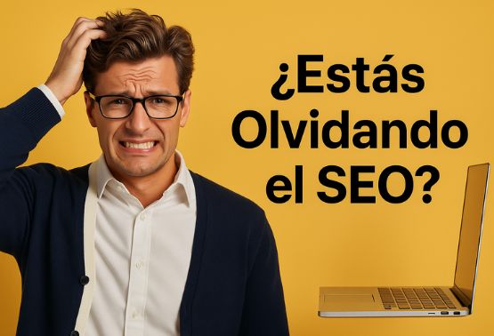Ejecutivo tomandose la cabeza con una mano, preocupado por que necesita aprender SEO en un curso online en vivo