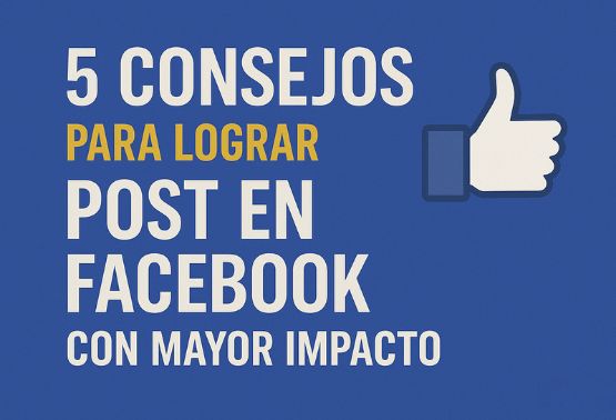 Cartel texto con 5 consejos para aprender a postear en Facebook en Chile Curso online