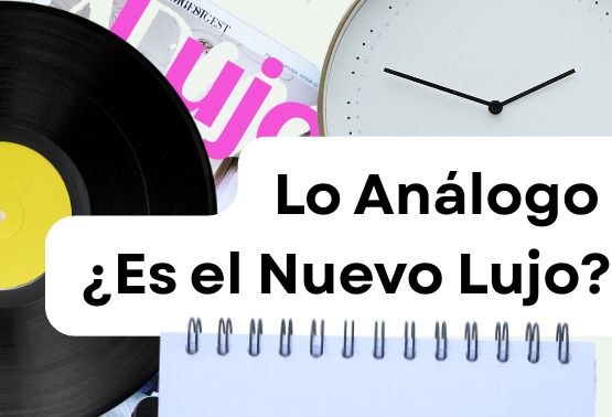 imagen con varios producto análogos, en un mundo digital, IA
