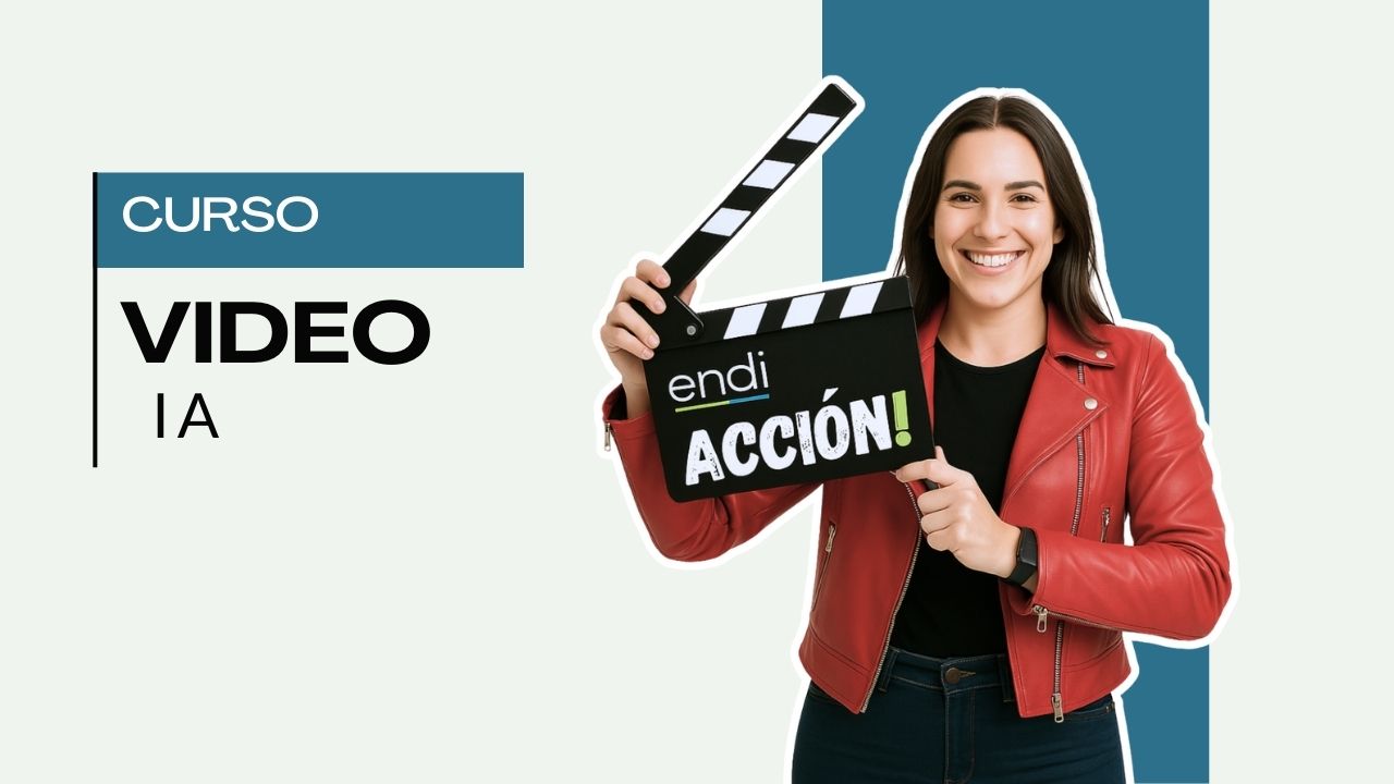 MUJER SOSTENIENDO CLAQUETA DE CINE, PARA UN CURSO DE VIDEO CON IA