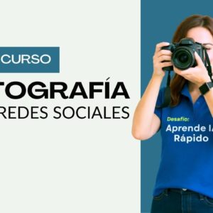 Persona tomando una fotos, estudiando fotografía en un curso online