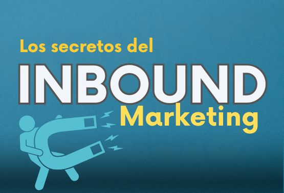cartel sobre INBOUND MARKETING, donde se ve una figura con un imán en ls manos. promocionando un curso online
