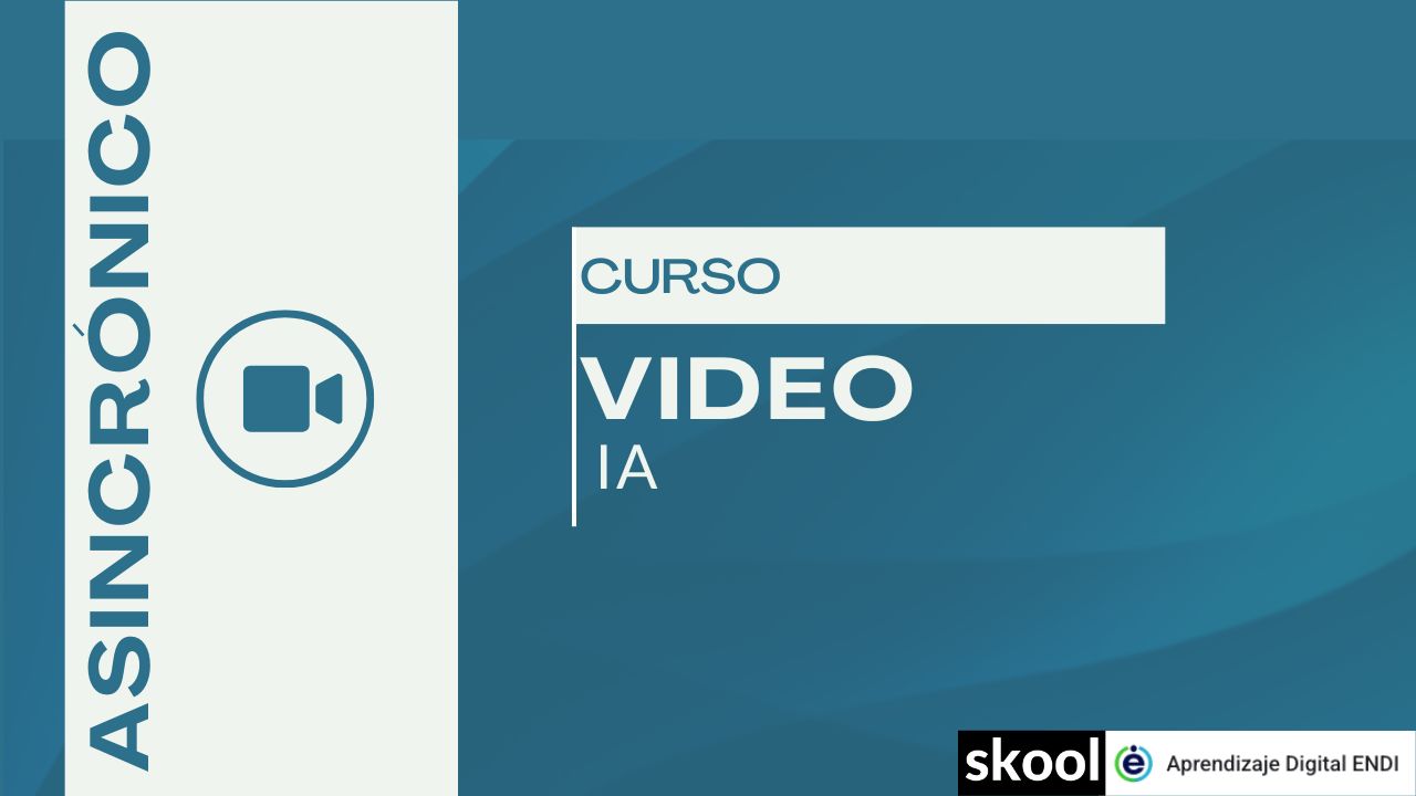 póster con curso de VIDEO IA online