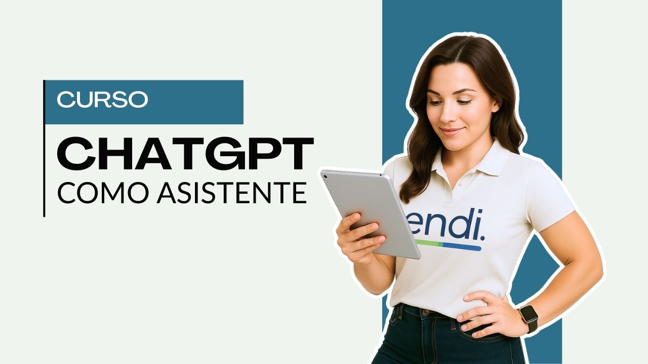 MUJER CON UNA TABLES APRENDIENDO A USAR CHATGPT EN UN CURSO ONLINE