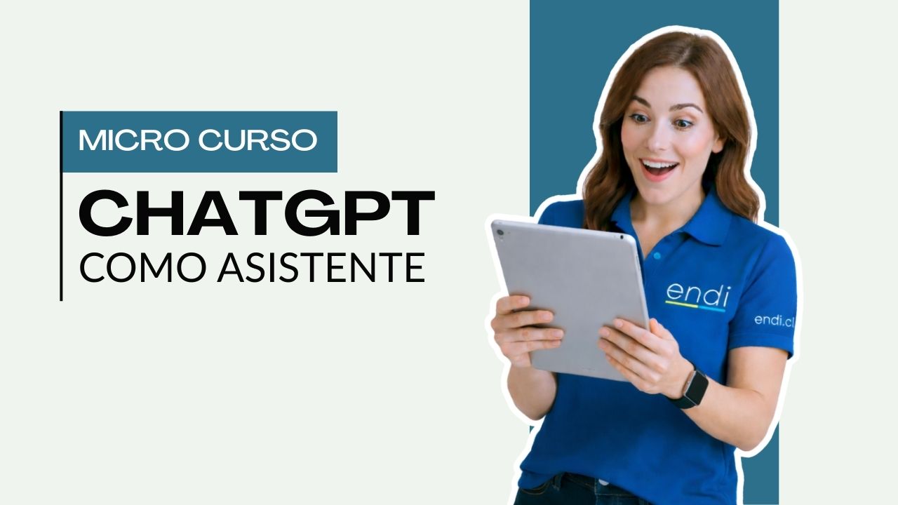 Persona anunciando micro curso online ChatGPT