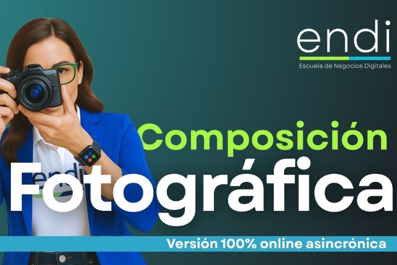 Fotografa, anunciando un curso online de fotografia